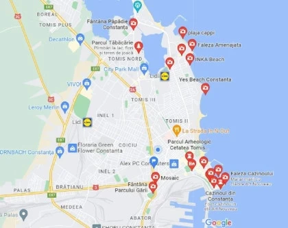 Harta turistica Constanta
